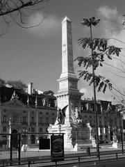 Praça dos Restauradores in Lisbon with Monument to the Restorers