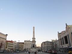 Lisbon cityscape with Tagus River and 25 de Abril Bridge