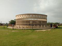 Seven Wonders Park in Kota, Rajasthan at dusk