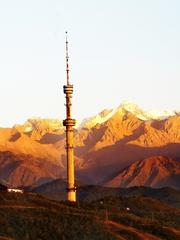 Sunset over Kok-Tobe in Kazakhstan