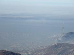 Smog over Almaty with view from Kok-Zhailau