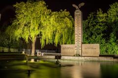 Night view of Polish war memorial