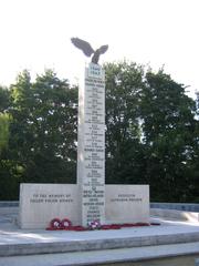 Polish War Memorial in London with clear skies