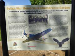 Information board for the Polish War Memorial Remembrance Garden