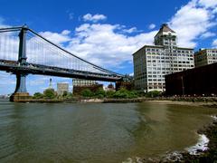 Brooklyn Bridge Park with view of DUMBO and Manhattan Bridge