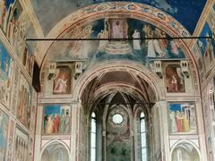 Scrovegni Chapel interior with frescoes in Padua