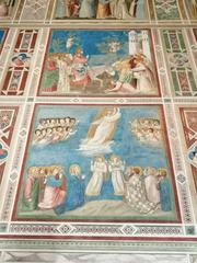 Scrovegni Chapel in Padua with frescoes along the walls