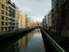 Dotonbori street at night with vibrant neon signs and river canal