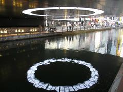 Dotonbori street view with neon signs and canal