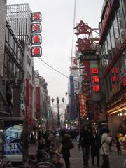 Dotonbori street scene, illuminated signs and bustling nightlife