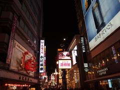 Dotonbori at Namba at night in Osaka