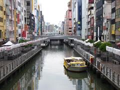 Dotombori canal at night in Osaka