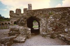 Mellifont Abbey in a picturesque landscape