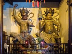 Sculptures in the Jade Buddha Temple in Shanghai