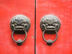 door knobs in the Jade Buddha Temple