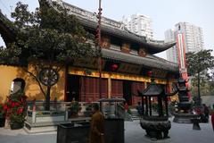 Jade Buddha Temple in Shanghai, China on a autumn day