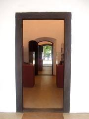 Interior view of Casa do Bandeirante from the porch