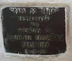 Plaque at Casa do Grito in São Paulo