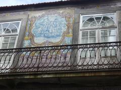 Azulejos on the facade of a building in the Historic Center of Porto