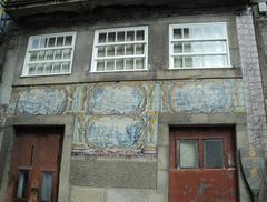 Building with 17th-century tile panels in Rua de São Miguel, Porto