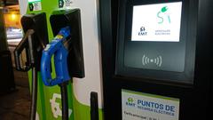 Electric car charging stations in Madrid parking lots