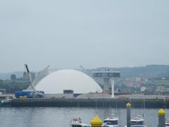 Oscar Niemeyer Cultural Center under construction in Avilés, Spain