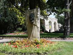 Vincent van Gogh memorial stone in Jardin de Ete, Arles