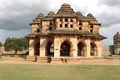 Sunset view of Virupaksha Temple in Hampi