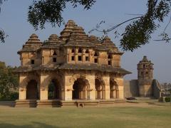 Front view of Lotus Mahal in Hampi