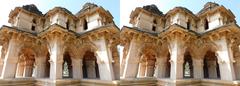 Wide angle view of Lotus Mahal at Hampi, Karnataka, India