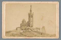 View of Notre Dame de la Garde in Marseille cabinet photograph