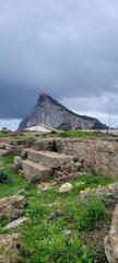 Ruins of Santa Bárbara Fort with the Rock of Gibraltar in the background