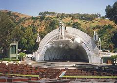 Aerial view of Hollywood Bowl outdoor amphitheater