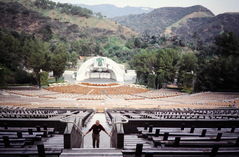 Hollywood Bowl amphitheater at night