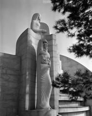 Muse of Music, Dance, Drama statuary at the entrance to Hollywood Bowl