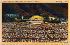 Night view of Hollywood Bowl in California