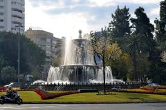 fountain in a roundabout in Malaga