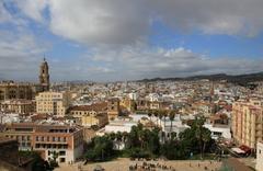 Málaga cityscape with a view of the port