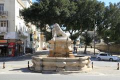 Lion Fountain at Triq Sant' Anna in Floriana, Malta