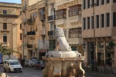 Lion Fountain at Triq Sant' Anna in Floriana, Malta