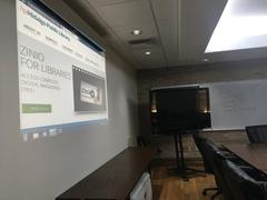 Audio/Visual rich meeting space at Hidalgo Public Library