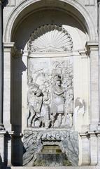 Gideon statue on the niche of Fontana dell'Acqua Felice