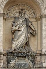 Statue of Moses at Acqua Felice fountain in Rome