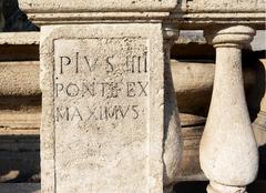 Plate of Pius IV on fontana dell'Acqua Felice