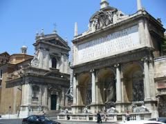 Piazza di San Bernardo in Rome featuring Fontana dell'Acqua Felice and Santa Maria della Vittoria