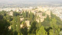 Scenic view of La Alhambra from La Silla del Moro