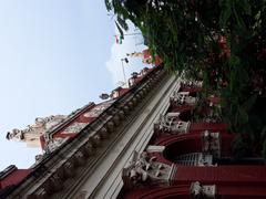 Inside and outer wall of Writers' Building in Kolkata