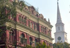 Writer's Building and St. Andrew's Steeple in Kolkata