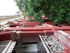 Inside and outer wall of Writers' Building at BBD Bag in Kolkata