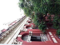 Inside and outer wall of Writers' Building in Kolkata